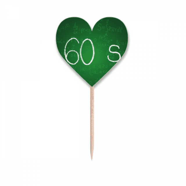 Kowledge 60 Secondes Art Déco Fashion Cure-Dents Drapeaux Coeur Lable Cupcake Pics