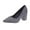 Gray, variant on Fesfesfes Plus Size Heels Womens Pointed Toe Chunky Heels High Heels Shoes Lightweight Flock Shoes Solid Color Casual Shoes 8.5(41)