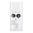 thumbnail image 1 of Tazas de vidrio con estampado de leche de 400 ml para té, café, desayuno, vasos de vidrio con leche, DrinkwareFox, 1 of 14
