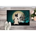 thumbnail image 2 of Carolines Treasures Halloween Scary Russo-European Laika Spitz Door Mat Indoor Rug or Outdoor Welcome Mat 18x27 Doormat, 2 of 2