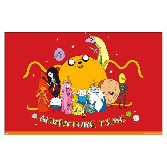 Adventure Time - Group Wall Poster, 22.375" x 34", Framed