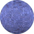 thumbnail image 1 of Ahgly Company Indoor Round Southwestern Blue Country Area Rugs, 8' Round, 1 of 4