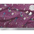 thumbnail image 2 of Soimoi Cotton Voile Fabric Spaceship,Star & Satellite Cartoon Decor Fabric Printed Yard 56 Inch Wide, 2 of 3