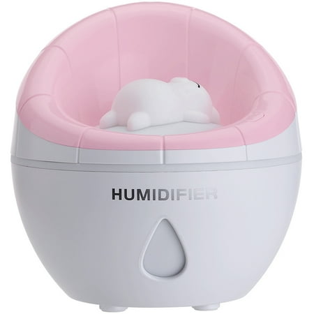 

Portable 350Ml Ultrasonic Led Night Light Sofa Usb Charging Humidifier Air Oil Diffuser Purifier Atomizer Pink+White