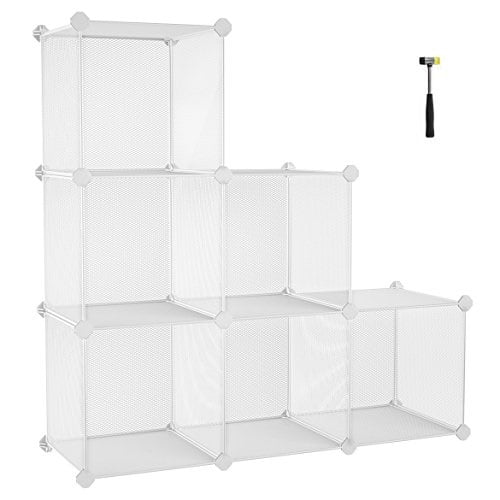 SONGMICS Storage Cubes, HighDensity Metal Grid, Interlocking Shelving
