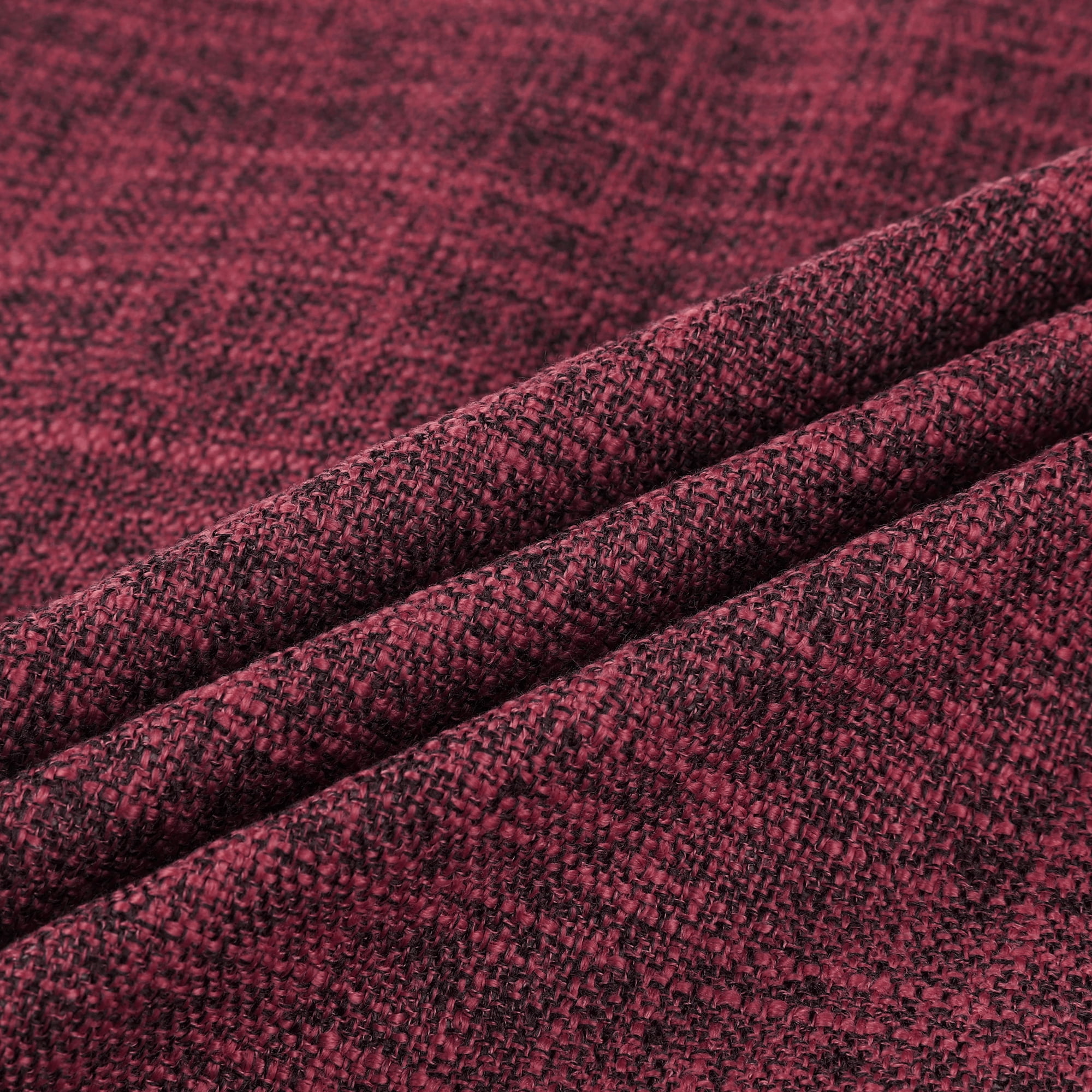 Unique Bargains Solid Indoor Linen Decorative Throw Pillow Cover 2 Pcs Claret 24" x 24"