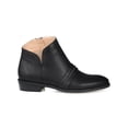 thumbnail image 2 of JOURNEE COLLECTION Womens Black Strao Detail Harlow Almond Toe Block Heel Zip-Up Booties 8.5, 2 of 4