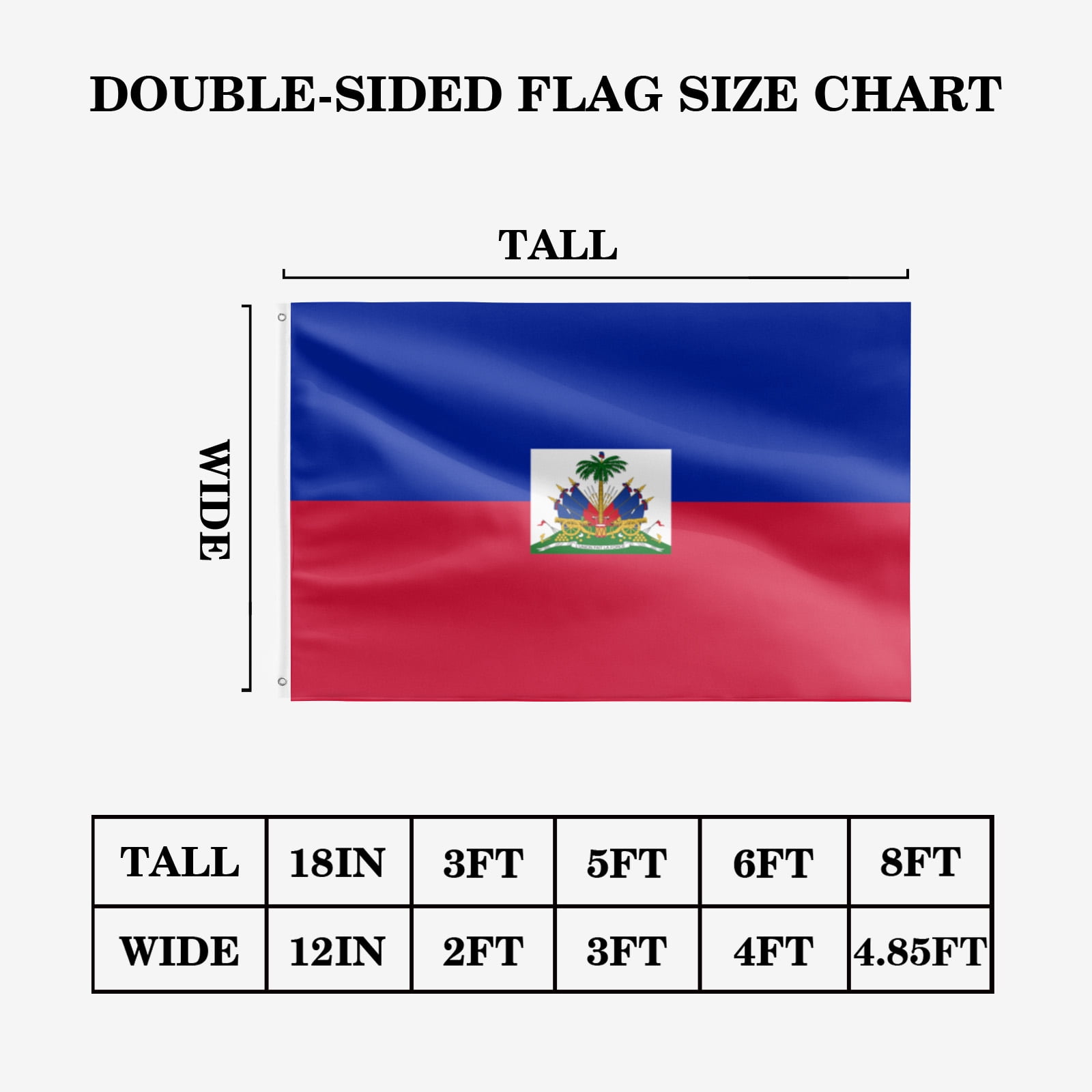 Livetty Double Sided 3 layers Flags 4x6 Ft Haiti Flags Banner for Yard Decoration Garden Display For World Soccer Play