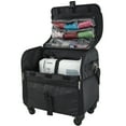 thumbnail image 3 of Travelers Club 17-inch Travel 4-Wheel Rolling Sewing Machine Bag, Black, 3 of 10