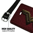 thumbnail image 3 of Justice League Movie Wonder Woman Logo Rectangle Leather Luggage Card Suitcase Carry-On ID Tag, 3 of 5