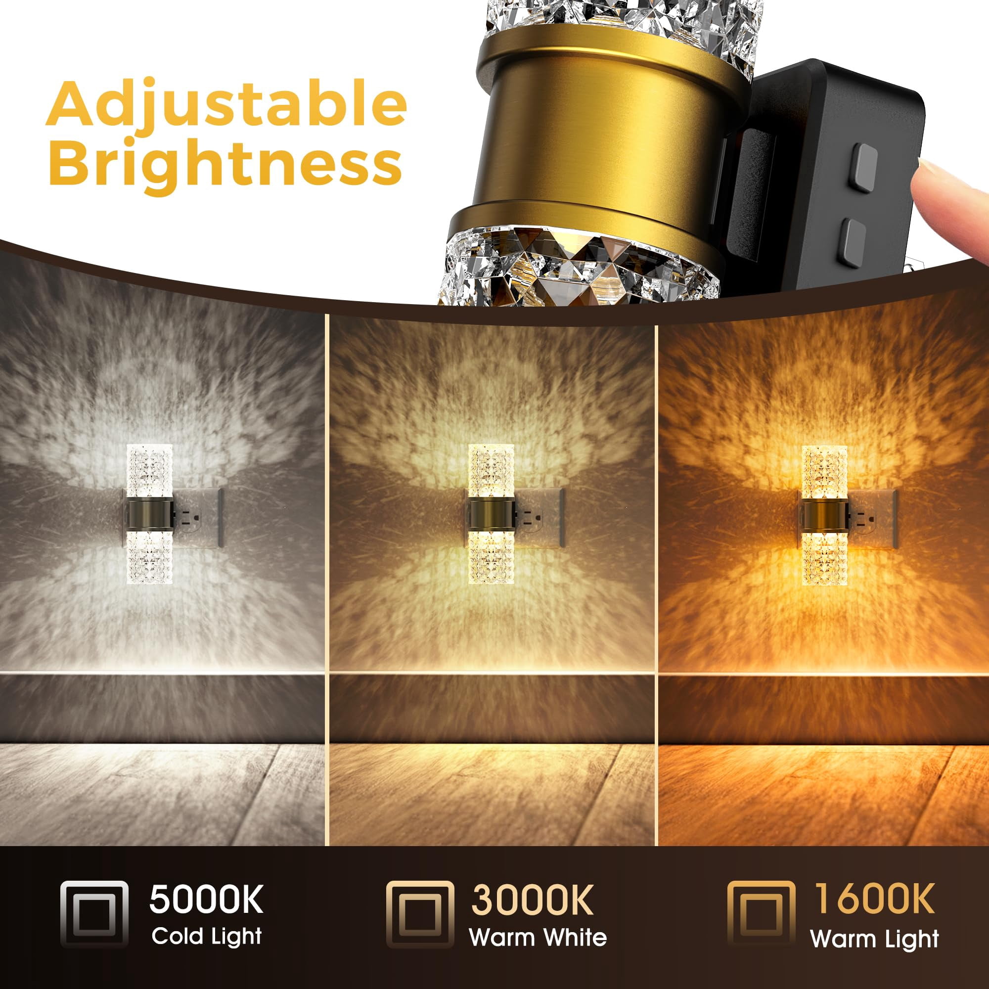 Night Light Modern Lights Plug Into Wall  Amber-3000k-5000k Adjustable Color Temperature Night-light Dimmable Nightlights With Dusk To Dawn Sensor For Rooms Bathroom Hallway