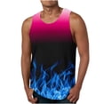 thumbnail image 2 of 3d Flame Tank Top Men,Summer Sportstank Tops for Men,Cool Gradient Flame Design Graphic Round Neck Sleeveless Shirts,Casual Mens Gym Athletic Fitness Running Workout Tank Tops, 2 of 5