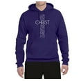 thumbnail image 2 of Wild Bobby, I Can Do All Things Through Christ Phillipians 4:13 Jesus Strong, Inspirational/Christian, Unisex Graphic Hoodie Sweatshirt, Purple, Medium, 2 of 3