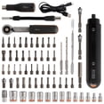 thumbnail image 3 of TOPTENG 3.6V Cordless Electric Screwdriver Kit, 39-Piece with 13 PC Socket Set, 5 Torque Settings & LED Light, USB-C Rechargeable for Home DIY, Furniture, Electronics, and Quick Repairs, 3 of 15