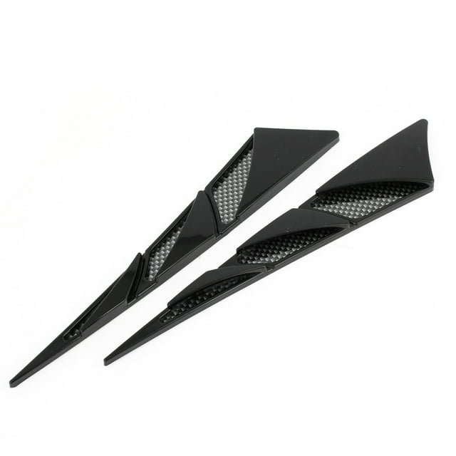 Unique Bargains Car Auto Plastic Air Flow Fender Side Vent Sticker Black 9.3' Long x 2