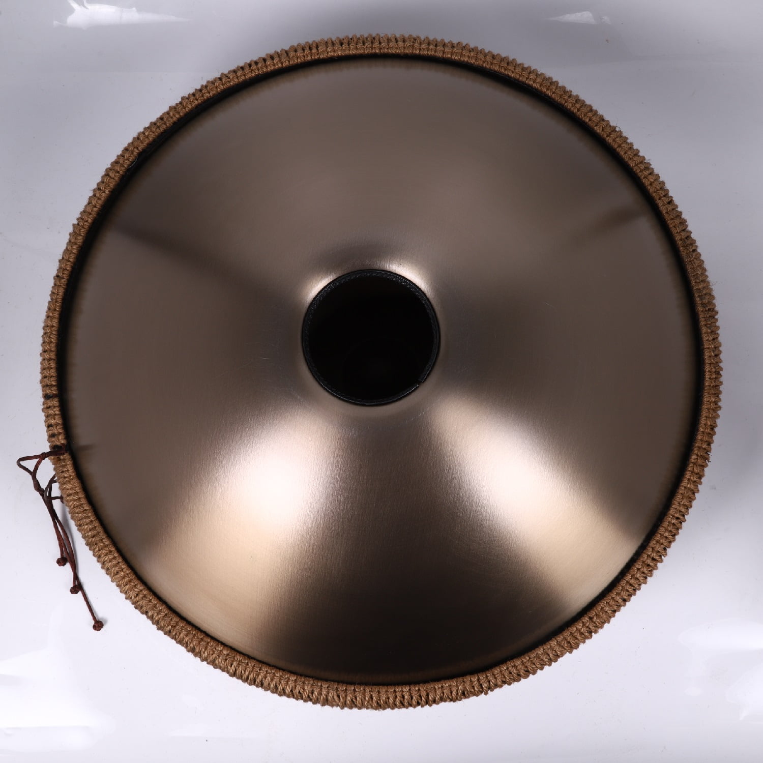 440HZ Steel Tongue Drum D Minor 10 Notes Handpan Drum Golden with Mandala Pattern