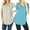 2PK: AMERICANO/ASH MOCHA, variant on 2 Packs of Zenana Women & Plus Short Sleeve V Neck Round Hem Relaxed Fit Casual Tee Shirt Top