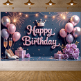 thumbnail image 5 of Glittering Design Happy Birthday Banner Luxurious Style Celebration Decor for Birthday Party Indoor Decoration Event Decoration, 5 of 6
