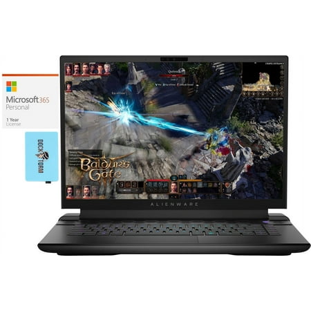 Dell Alienware m16 Gaming/Entertainment Laptop (Intel i7-13700HX 16-Core, 16.0in 165 Hz Wide QXGA (2560x1600), Win 10 Pro) with Microsoft 365 Personal , Dockztorm Hub