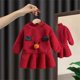 thumbnail image 2 of Odeerbi Vestido de Niña Suéter Otoño Invierno Vestido de Navidad Vestido de Vellón Color Sólido Terciopelo Manga Larga Vestido de Cuello Redondo, 2 of 6