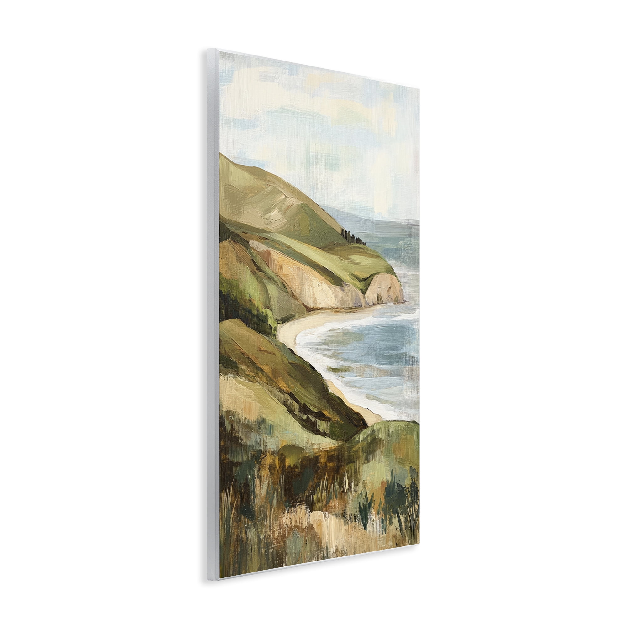Stupell Industries Painted Cliffside Coastal Morning Light Wall Plaque Art, design by Petal Prints Design