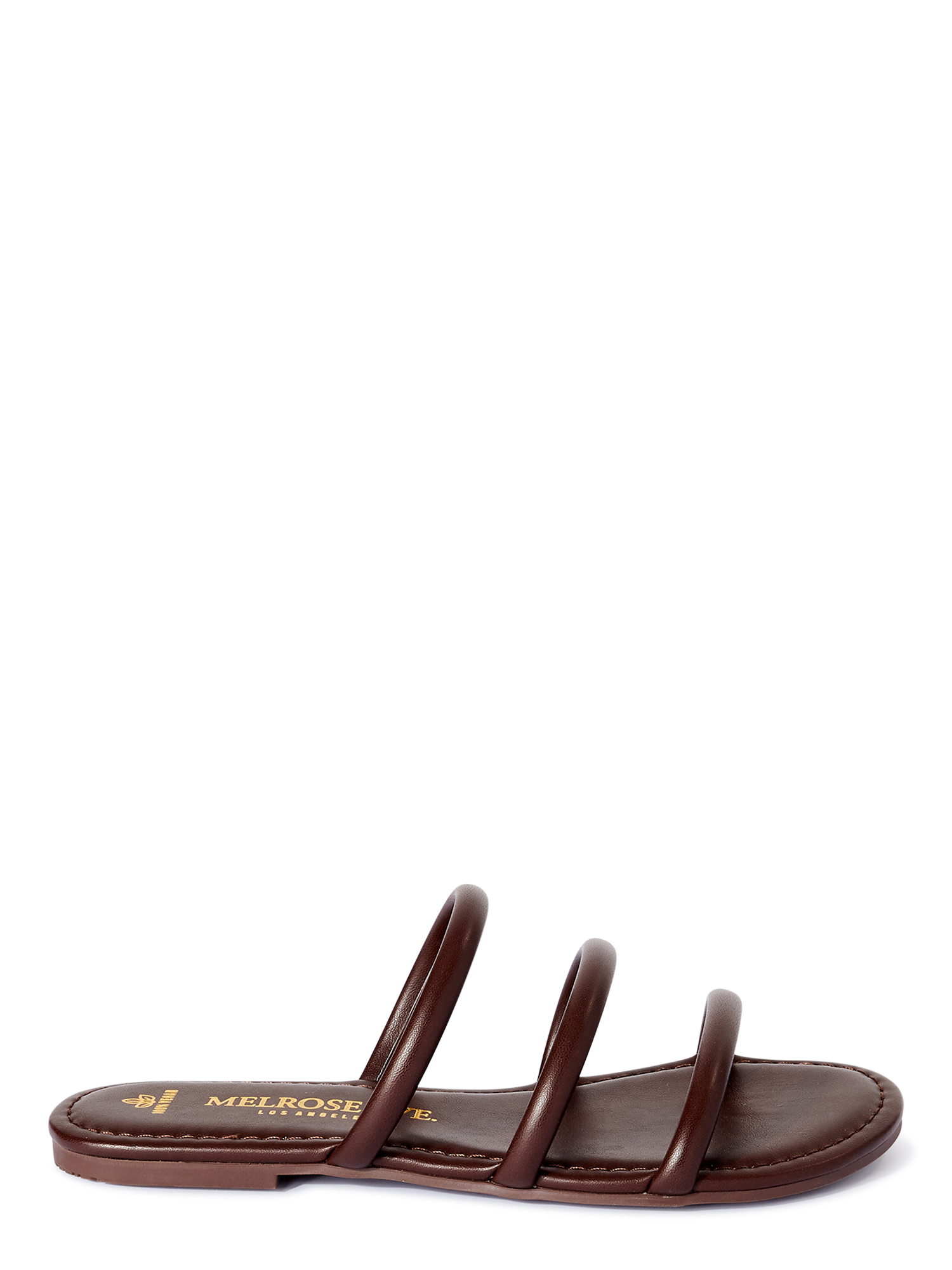 Melrose Ave Women's Faux Leather Three Strap Slide Sandals - image 2 of 6