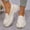 #056-White, variant on Fashion Casual Loafers for Women – Low-Cut Slip-On with Chunky Sole & Genuine Leather in Vintage-Inspired British Style Footwear