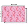 thumbnail image 5 of Pink Breast Cancer Ribbon Floral Pattern Summer Placemats Table Placemats Set Of 6-Linen Kitchen Washable Placemats Table Mats 11.8"x17.7" Non-Slip Heat Resistant, 5 of 5