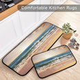 thumbnail image 5 of SKYSONIC Sea Sunset View Kitchen Mats and Rugs Summer Seaside Floor Runner Area Rug Washable Carpet Perfect for Living Room Bedroom Entryway,19.7"x27.6"+19.7"x47.2", 5 of 7