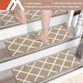 thumbnail image 3 of Edging Stair Treads Non-Slip Carpet Mat 28inX9in Indoor Stair Runners for Wooden Steps, Stair Rugs for Kids and Dogs,  Polyester TPE Backing 15pcs,Taupe, 3 of 8