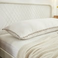 thumbnail image 4 of Move Over Beige Grey Body Pillow Cover 20x54 inches Boho Chic Pom Poms Fringe Pattern Body Pillowcase 100% Washed Microfiber, 4 of 8