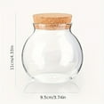 thumbnail image 4 of 500ML Clear Glass Storage Canister,Round Decorative Small Container Jar for Coffee,Spice,Candy,Salt,Cookie,Condiment,Sugar, 4 of 9