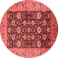 thumbnail image 1 of Ahgly Company Indoor Round Oriental Red Industrial Area Rugs, 7' Round, 1 of 4