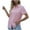Pink, variant on Wyobmus Linen Button Down Shirts for Women Rolled Short Sleeve Cotton Collared V Neck Solid Color Casual Blouses With Pocket S-5X Black