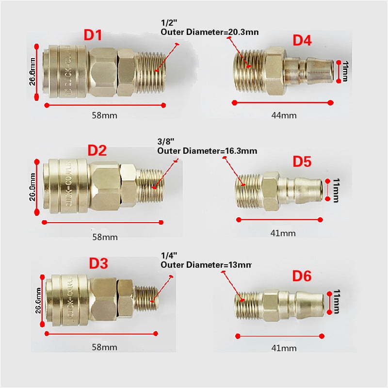 Pneumatic Quick Connector Joint C-type Air Compressor Pump Accessory For PU Hose Nylon Tube High Pressure Coupling Self-locking