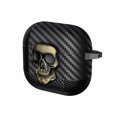 thumbnail image 5 of Case for Airpods 4th Generation 2024 Fiber Pattern Cover With Skull Switch and Carabiner, 5 of 5