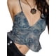 thumbnail image 2 of Lucakuins, camisolas de Color sólido/estampado para mujer, tirantes finos, cuello en V, sin mangas, camisetas sin mangas con tirantes, chalecos sin espalda de verano, Tops cortos Lucakuins  moda, 2 of 4