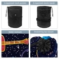 thumbnail image 3 of PhooArto Drawstring Cosmetic Bag, Barrel Shaped Portable Travel Makeup Bags, Electric Guitars Pattern Large Capacity Waterproof Multifunctional Bucket Toiletry Bag, 3 of 6