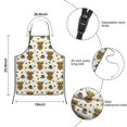 thumbnail image 2 of White Highland Cow Sunflower Hat Pattern Kids Aprons for Girls and Boys,Adjustable Neck Strap Toddler Aprons for Kids Cooking Baking, 2 of 3