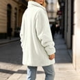 thumbnail image 6 of QIYAGBSA Sherpa Fleece Jackets for Women Stand Collar Full Zip Oversized Fuzzy Plush Long Sleeve Coats with Pockets Fall Winter Warm Outerwear, 6 of 9