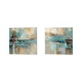thumbnail image 2 of Metaverse Silvia Vassileva 'Morning Fjord Square' Canvas Art (Set of 2), 2 of 4