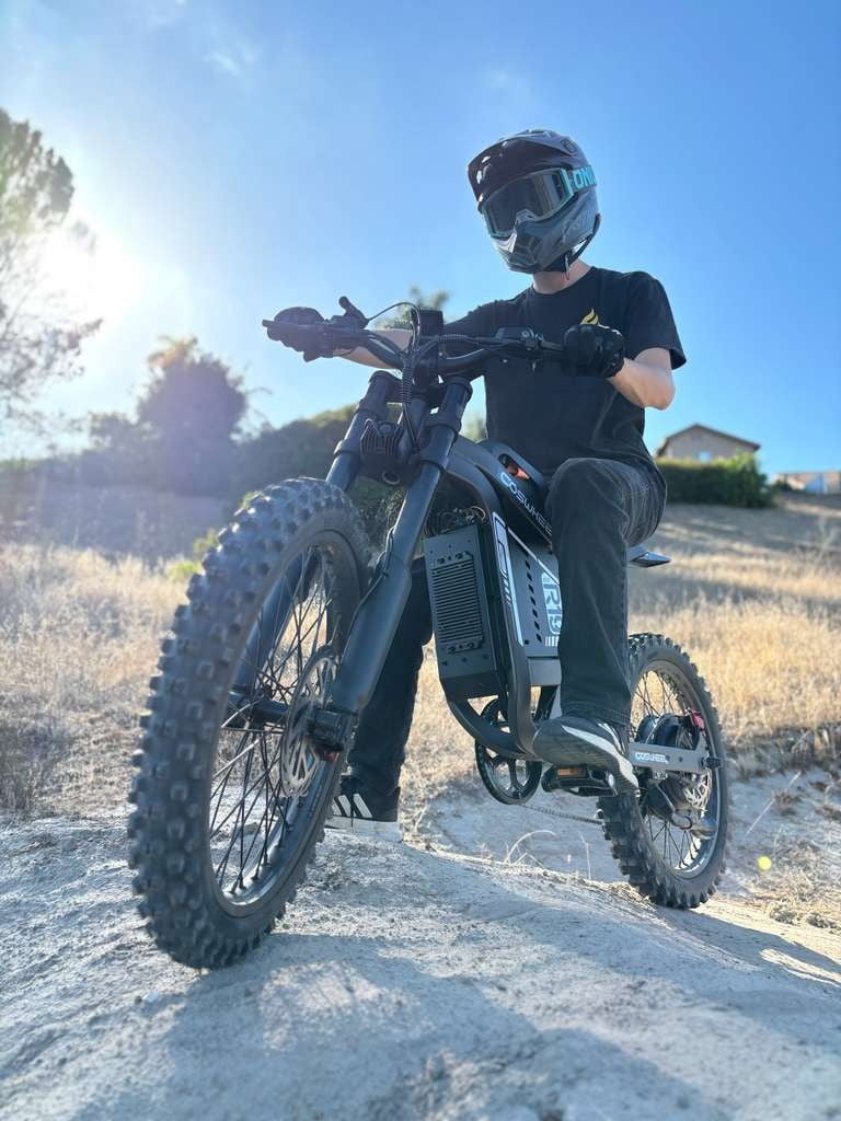 COSWHEEL Electric Bike for Adult, 72V 40AH Electric Dirt Bike, Peak 6000W 19” Tires, 50MPH+ Top Speed, 125 Miles Max Range, Electric Motorcycle Snow, Mountains, Off-Road Ebike for Teens