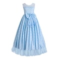 thumbnail image 6 of Girls Princess Dress Sequin Tulle Flower Pageant Birthday Party Wedding Bridesmaid Girl Dresses for 9-15 Years Blue 14-15Years, 6 of 7