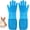Blue, variant on YeewayVeh Pet Bathing Grooming Gloves with Long Sleeve, Silicone Pet Cleaning Washing & Grooming Gloves with Density Soft Brushes for Dogs & Cats (Gray)