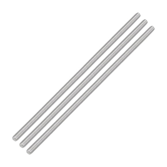 Uxcell 3Pack M8 x 250mm 1.25mm Pitch 304 Stainless Steel Fully Threaded Rod Bar Studs