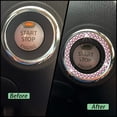 thumbnail image 3 of Pink Bling Crystal Rhinestone Car Engine Ignition Button Ring, Emblem Sticker, Girly Car Interior Accessory Decoration for Push to Start Button Cover, AC Control Knob,Car Shift Cover, 3 of 7