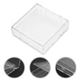 thumbnail image 3 of Unique Bargains 1 Pc Double Layer Right Angle Nail Storage Box Clear Plastic, 3 of 5