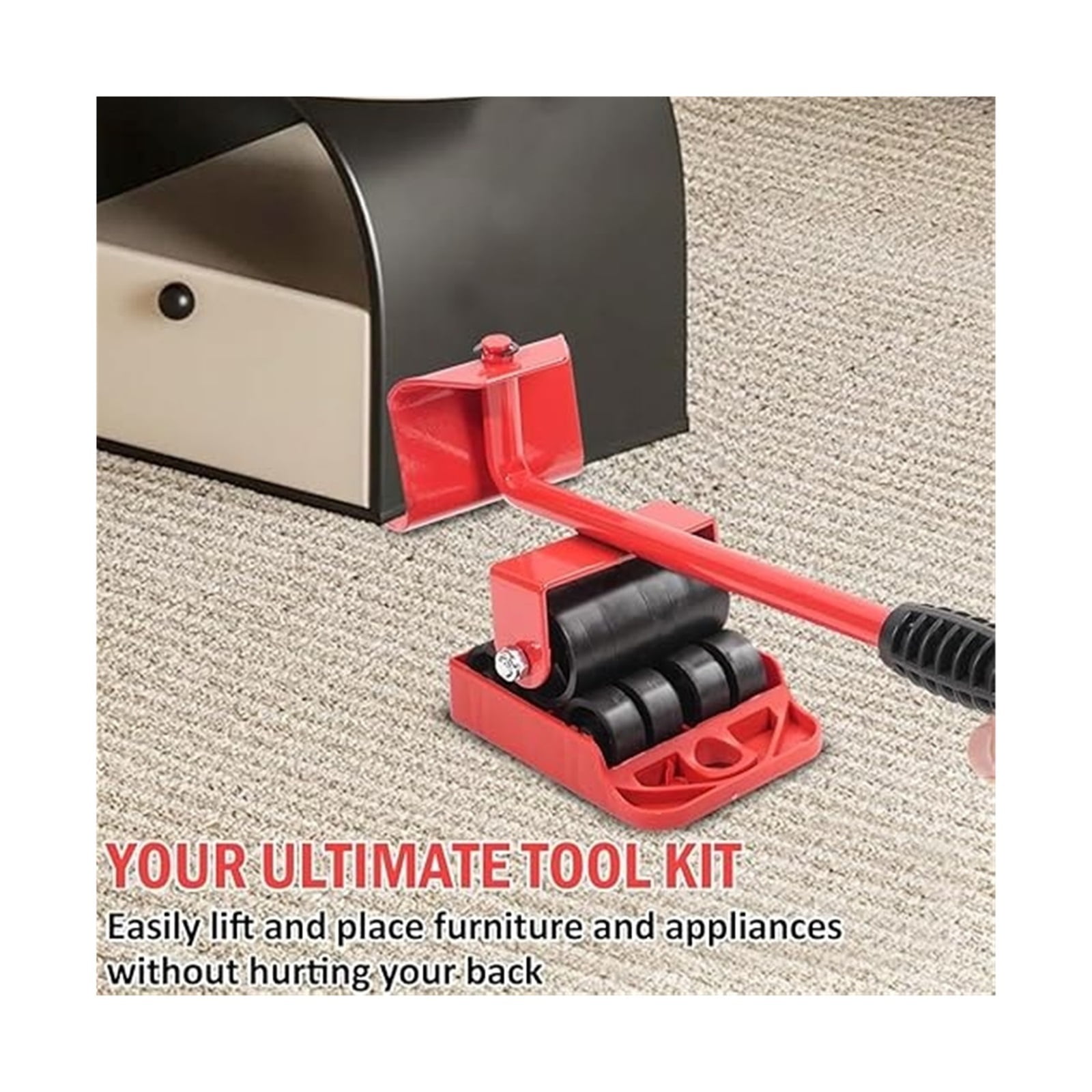 Furniture Moving Tool Kit with Wheels Ideal for Sofas, Beds, Cabinets, Appliances, and Heavy Lifting