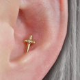 thumbnail image 5 of Plain Cross Sword Flat Back Piercing Earring, 5 of 9