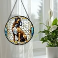 thumbnail image 4 of Boxer Stained Glass Suncatcher, Boxer Glass Suncatchers for Windows For Merry Christmas, 4 of 7